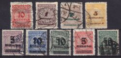 1923  Freimarken: Rosettenmuster mit neuem Wertaufdruck