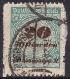 1923  Freimarke: Rosettenmuster mit Wertaufdruck