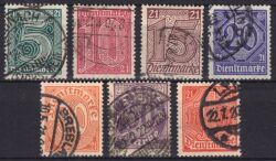 1920  Dienstmarken für Preußen, Ablösungsziffer "21"