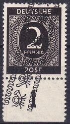 1948  Freimarken: Ziffernserie mit Bandaufdruck  52 I  D