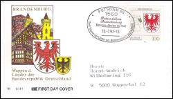 1992  Wappen der Länder der BRD - Brandenburg