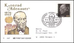 1992  25. Todestag von Konrad Adenauer - Politiker