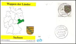 1994  Wappen der Länder der BRD - Sachsen