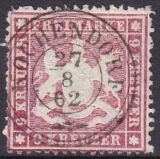 1861  Freimarke: Wappen von Württemberg -...