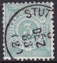 1875  Freimarke: weiße Ziffer im Kreis