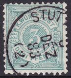 1875  Freimarke: weiße Ziffer im Kreis