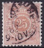 1875  Freimarke: weiße Ziffer im Kreis