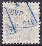 1875  Freimarke: weiße Ziffer im Kreis
