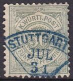 1878  Freimarke: weiße Ziffer im Kreis -...