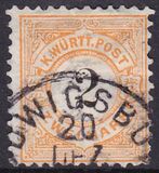 1881  Freimarke: schwarze Ziffer im Kreis