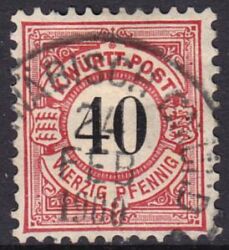 1900  Freimarke: schwarze Ziffer im Kreis