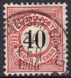 1900  Freimarke: schwarze Ziffer im Kreis