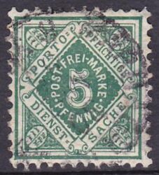 1890  Dienstmarke: Ziffer in Raute