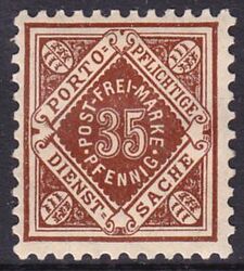 1919  Dienstmarke: Ziffer in Raute mit Wz. 1
