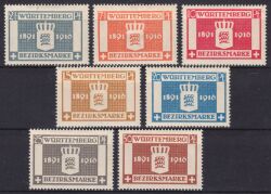 1916  Dienstmarken: 25 Jahre Regentschaft von König Wilhelm II.