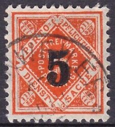 1923  Dienstmarke: Ziffer in Raute mit neuer Whrung in schwarz