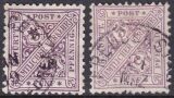 1881  Dienstmarken: Ziffern in Schildern