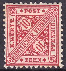 1881  Dienstmarke: Ziffern in Schildern