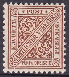 1919  Dienstmarke: Wertziffern in Schildern