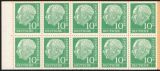 1960  Markenheftchen - Theodor Heuss lumogen