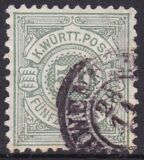 1878  Freimarke: weiße Ziffern im Kreis