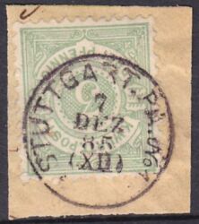1875  Freimarke: weiße Ziffer im Kreis