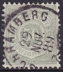 1878  Freimarke: weiße Ziffer im Kreis