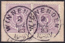 1875  Freimarken: weiße Ziffer im Kreis