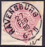 1875  Freimarke: weiße Ziffer im Kreis