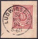 1875  Freimarke: weiße Ziffer im Kreis