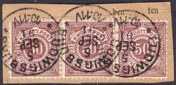 1890  Freimarken: weiße Ziffer im Kreis
