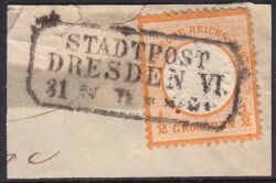 1872  Freimarke: Adler mit großem Brustschild