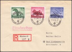 1944  Mischfrankatur auf R-Brief
