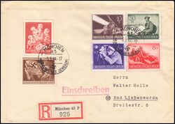 1944  Mischfrankatur auf R-Brief