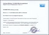 Fernbrief - Einzelfrankatur mit Platten-Nr.