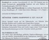 Fernbrief - MeF mit Passerkreuz - Zensurpost