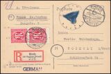 Fernpostkarte per Einschreiben - MiF - Zensurpost