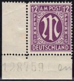 1945  Freimarke: AM-Post  englischer Druck mit...