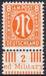 1945  Freimarke: AM-Post  deutscher Druck