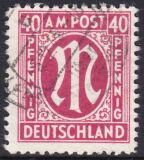 1945  Freimarke: AM-Post  deutscher Druck