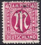 1945  Freimarke: AM-Post  deutscher Druck
