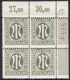 1945  Freimarke: AM-Post  deutscher Druck mit Bogenzähler