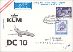 1974  Erstflug mit DC 10 von Wien - Karachi - Bangkok - Singapur - Jakarta