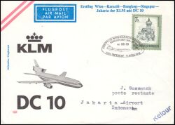 1974  Erstflug mit DC 10 von Wien - Karachi - Bangkok - Singapur - Jakarta