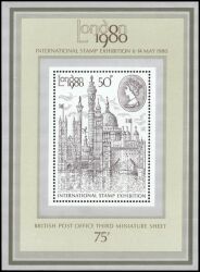 1980  Internationale Briefmarkenausstellung LONDON `80 - Blockausgabe