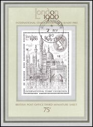 1980  Internationale Briefmarkenausstellung LONDON `80 - Blockausgabe