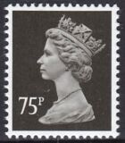 1980  Freimarke: Königin Elisabeth II. - schmale...