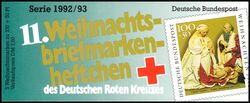 1992  Deutsches Rotes Kreuz - 11. Weihnachtsmarkenheftchen gest.
