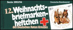 1993  Deutsches Rotes Kreuz - 12. Weihnachtsmarkenheftchen gest.