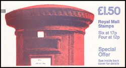 074a - 1986  Markenheftchen: Briefkasten mit Zhlbalken + Zylindernummer